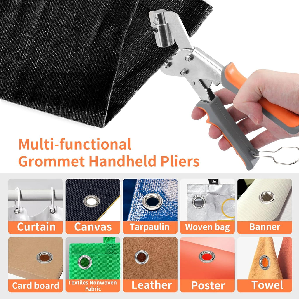 Grommet Master-kit med dubbel hävstång, kraftigt verktyg — stans och öljettsättare