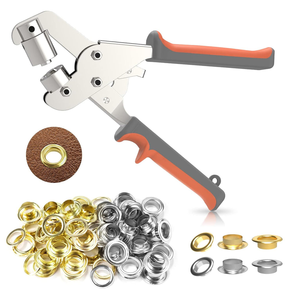Grommet Master-kit med dubbel hävstång, kraftigt verktyg — stans och öljettsättare