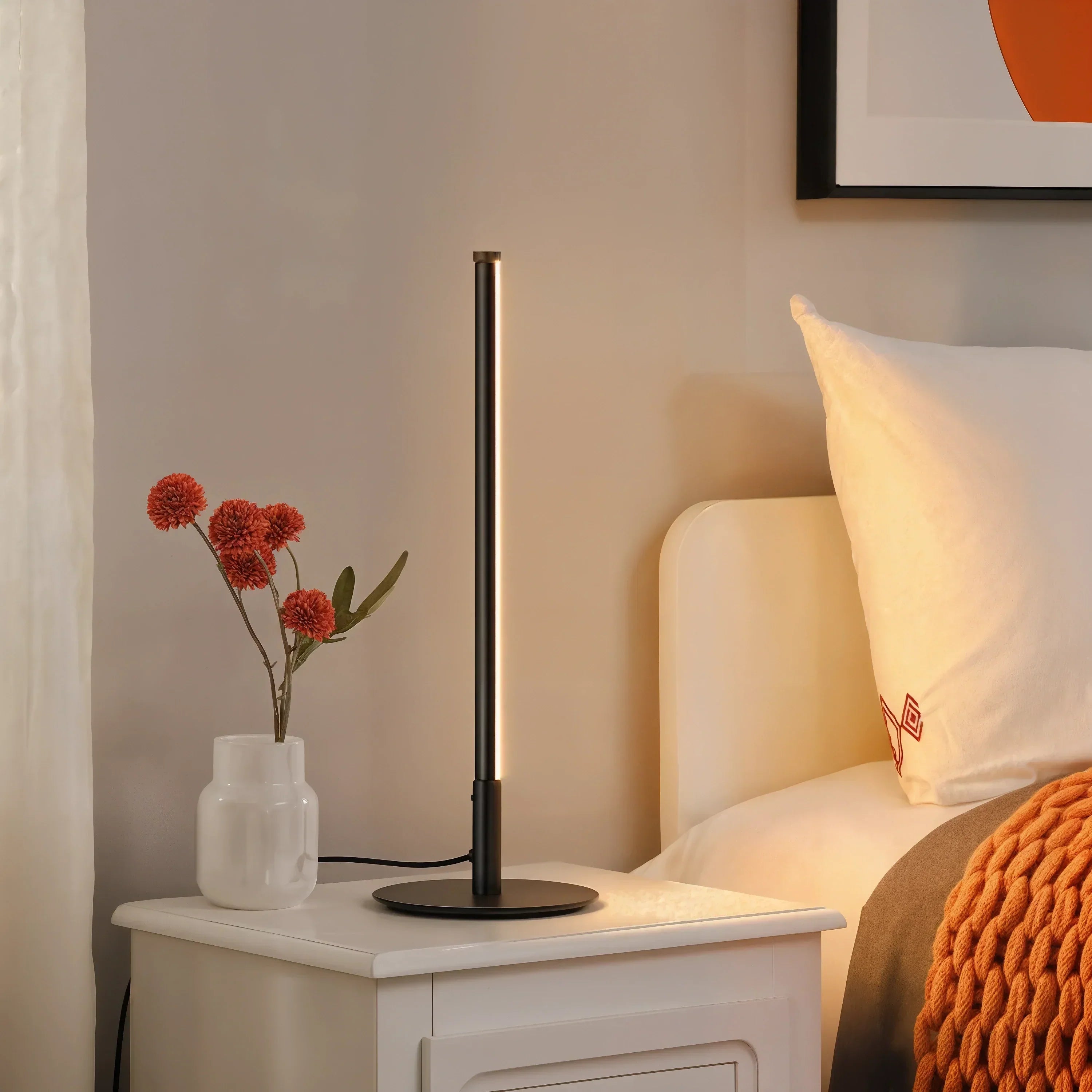 Table Lamp With LED In Golden Finish For Living Rooms Bedrooms And Desks General Use
