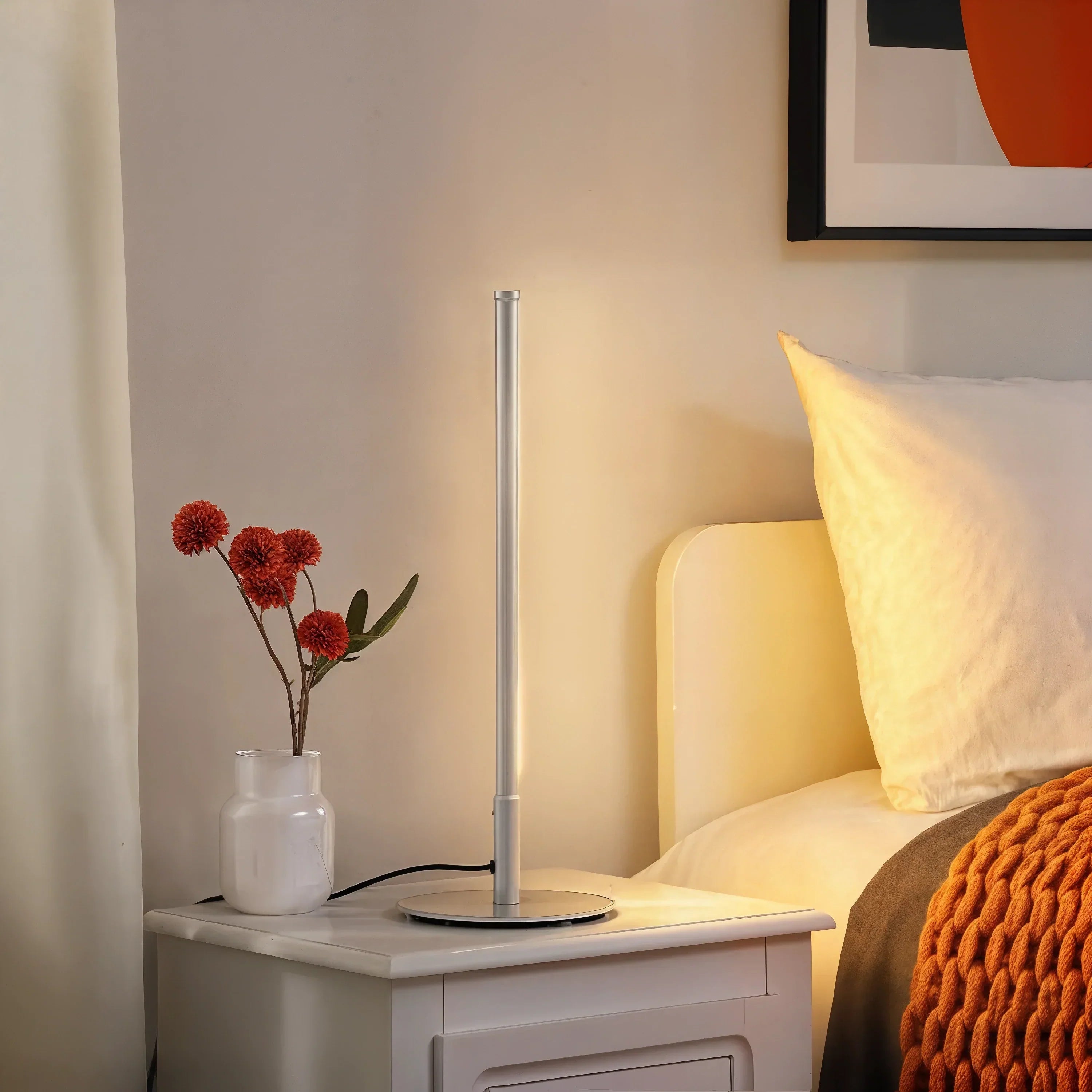 Table Lamp With LED In Golden Finish For Living Rooms Bedrooms And Desks General Use