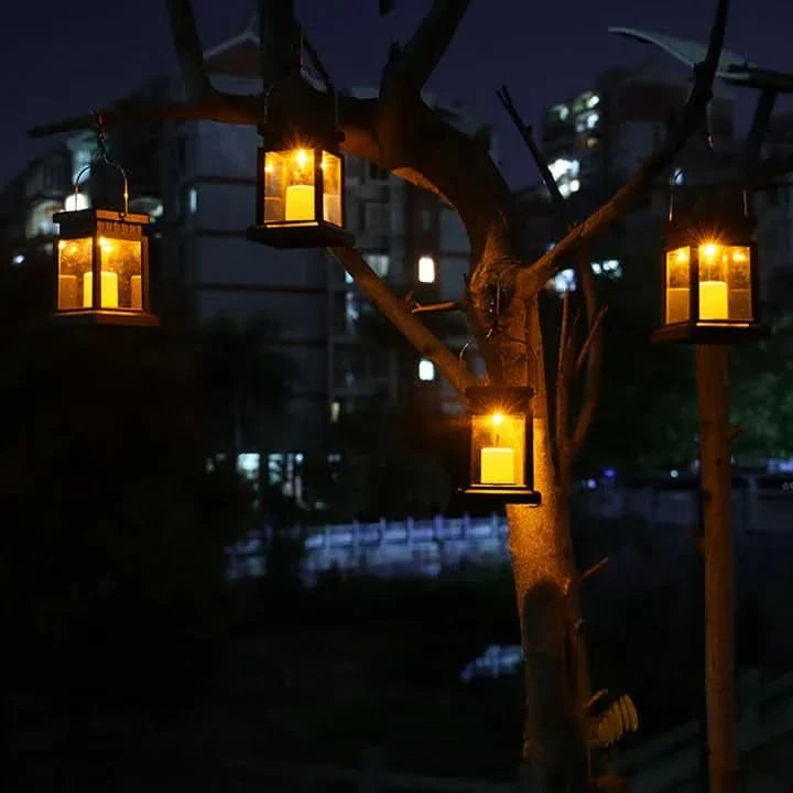 Solární lucerna se svíčkou CANDLELIVA — dekorativní design, záře inspirovaná svíčkou