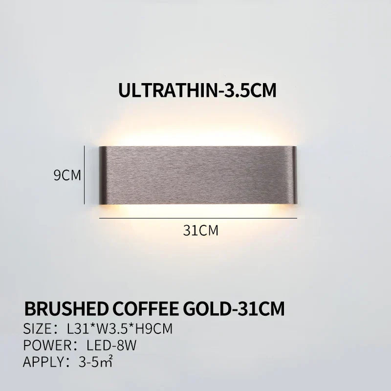 APHRODITE Ultra-Thin Aluminum LED Wall Lamp With Acrylic Shade