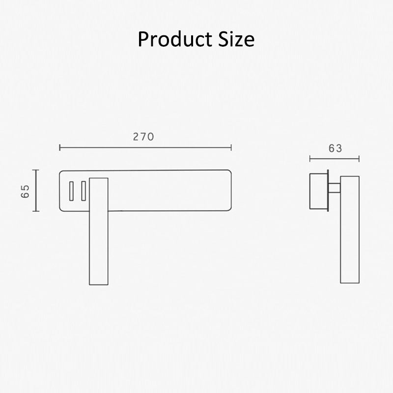 Bedroom LED Wall Light With 360 Degree Rotation And Adjustable Brightness And Color Modes