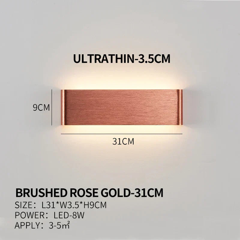 APHRODITE Ultra-Thin Aluminum LED Wall Lamp With Acrylic Shade