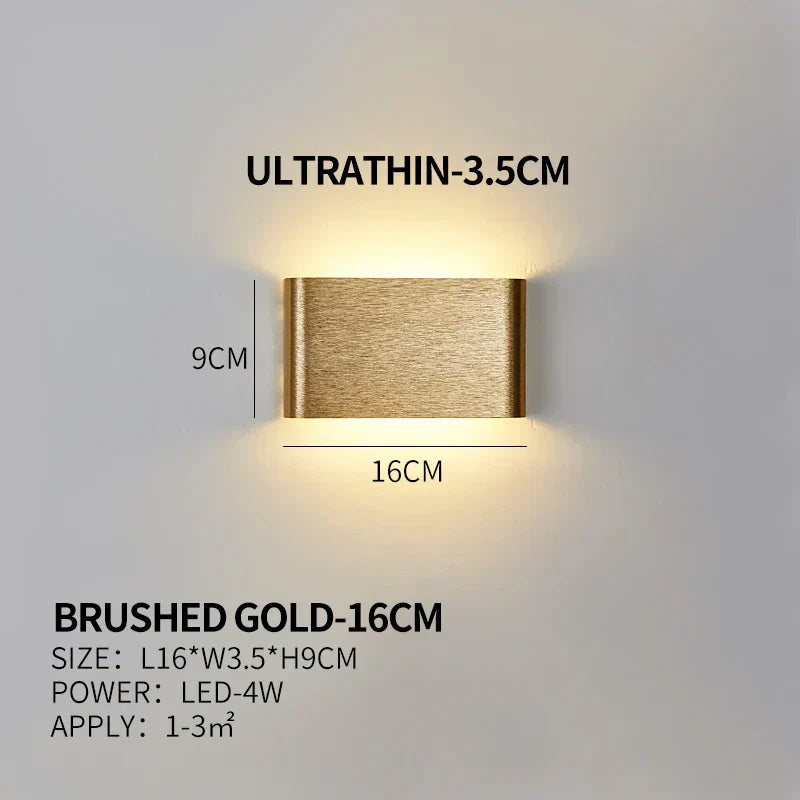 APHRODITE Ultra-Thin Aluminum LED Wall Lamp With Acrylic Shade