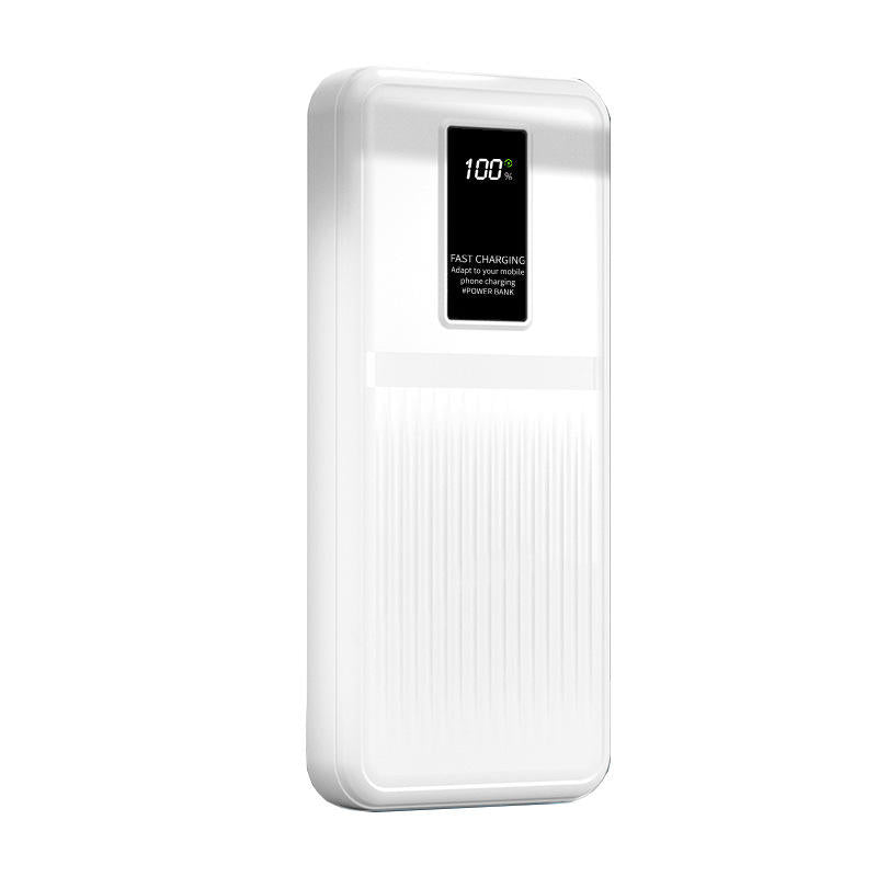 Hurtigopladende powerbank — bærbar oplader med digitalt display til iPhone-, Samsung- og USB-enheder
