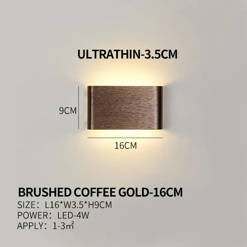 APHRODITE Ultra-Thin Aluminum LED Wall Lamp With Acrylic Shade