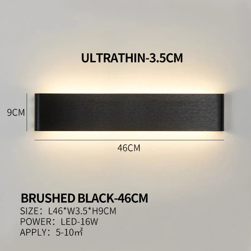APHRODITE Ultra-Thin Aluminum LED Wall Lamp With Acrylic Shade