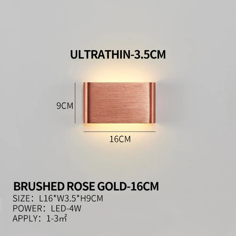 APHRODITE Ultra-Thin Aluminum LED Wall Lamp With Acrylic Shade