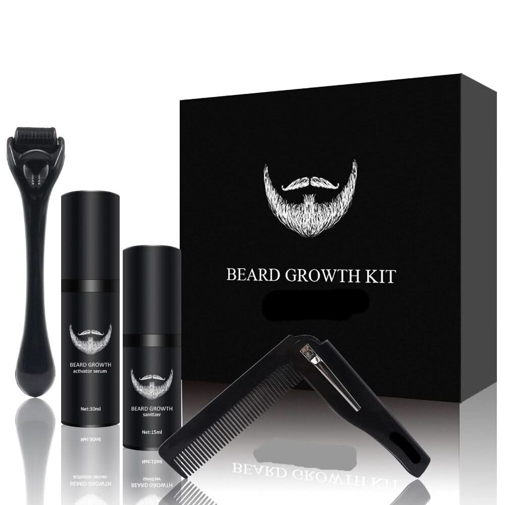 Set BeardBloom pentru creștere — Set complet pentru terapia cu microace