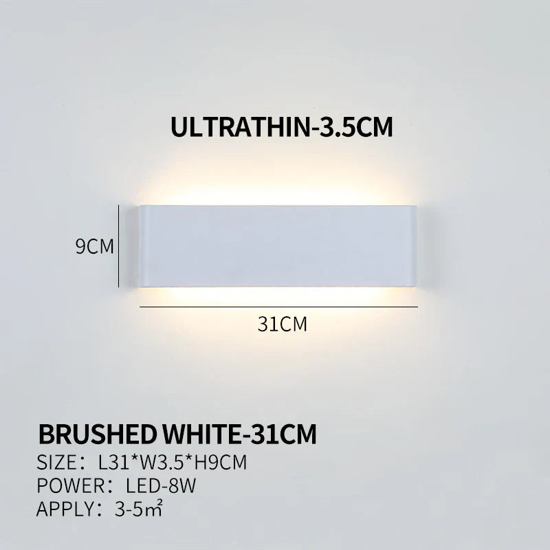 APHRODITE Ultra-Thin Aluminum LED Wall Lamp With Acrylic Shade