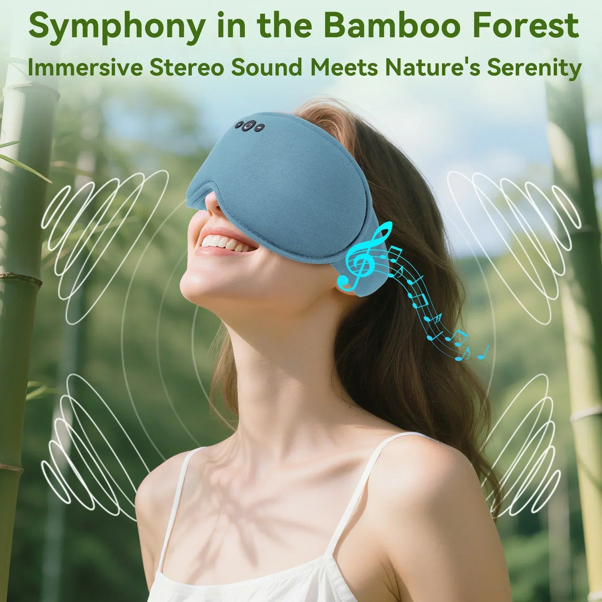 DreamEase Bluetooth-3D-Schlafmaske — Vollständige Lichtblockierung, integrierte Musikwiedergabe