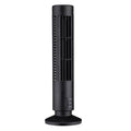 Bladeless USB Tower Fan, Black, Compact Desk And Office Cooler, 33 Cm High