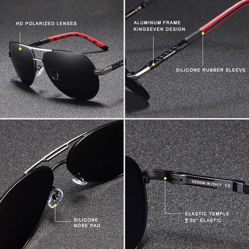Unisex Vintage Aluminum Sunglasses With Polarized UV400 Protection