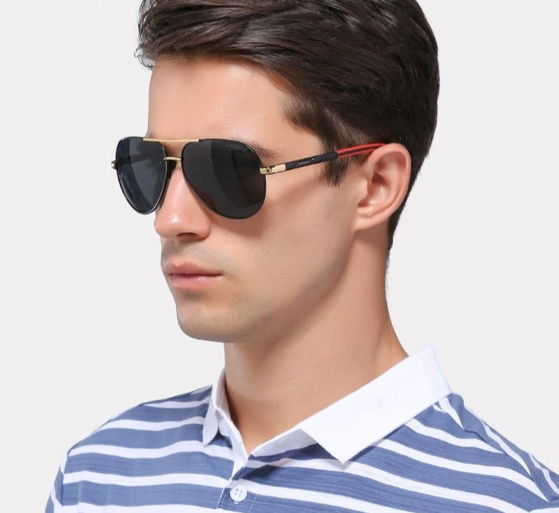 Unisex Vintage Aluminum Sunglasses With Polarized UV400 Protection