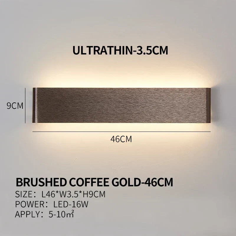 APHRODITE Ultra-Thin Aluminum LED Wall Lamp With Acrylic Shade