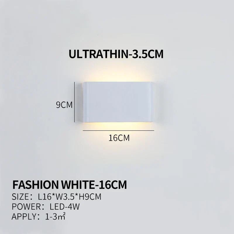 APHRODITE Ultra-Thin Aluminum LED Wall Lamp With Acrylic Shade