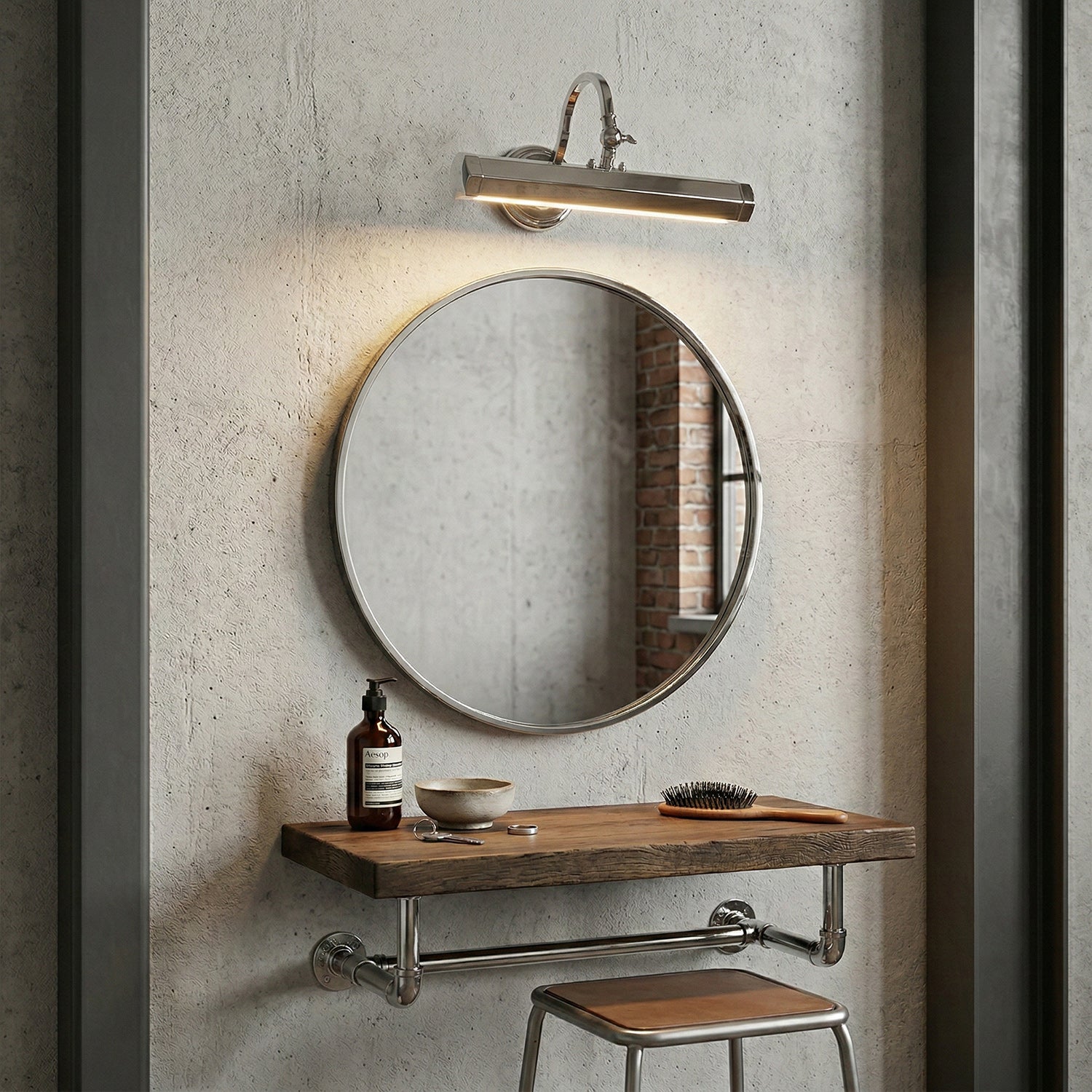 Gooseneck Adjustable Wall Lamp Iron Picture Light With G9 Fitting Chrome Black Copper