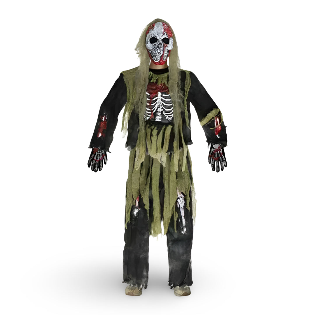 Gyerek csontváz-zombi halloweenjelmez — maszkkal