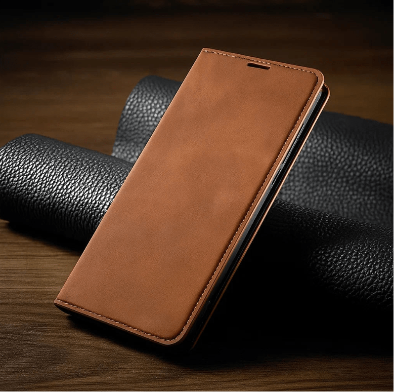 AegisSleek-nahkainen iPhone-kuori — magneettinen varma ote ja ohut profiili