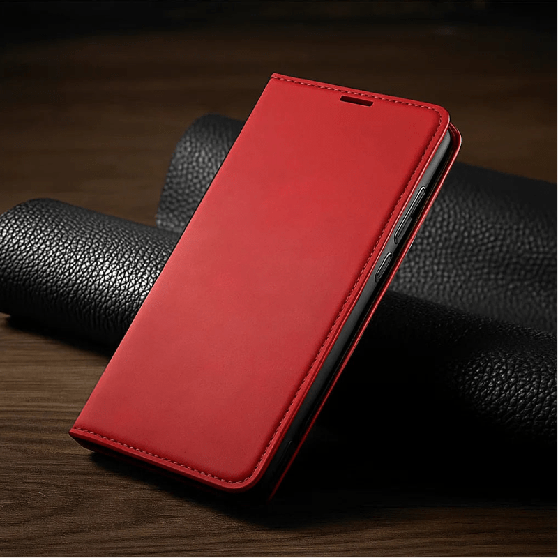 AegisSleek-nahkainen iPhone-kuori — magneettinen varma ote ja ohut profiili