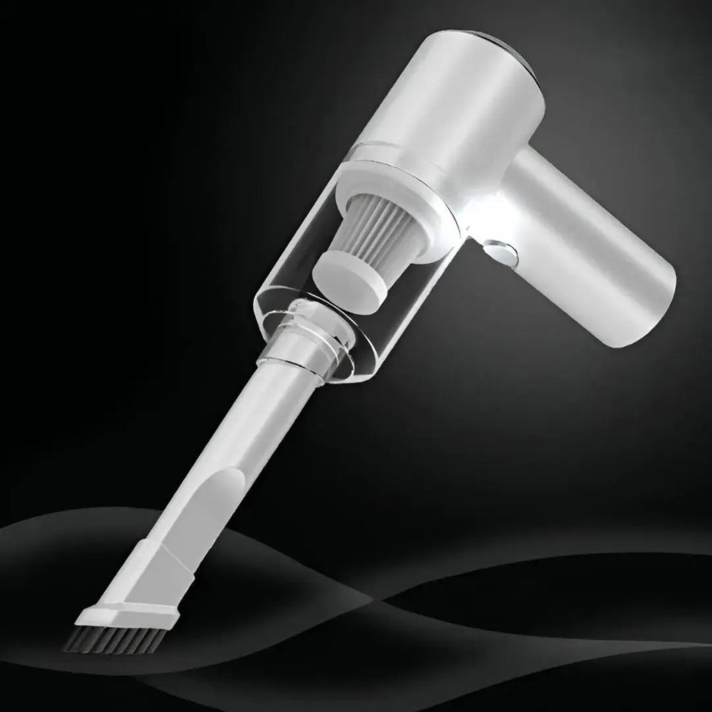 Sladdlös handdammsugare - 9000 Pa sugkraft, USB-uppladdningsbar, LED-lampa