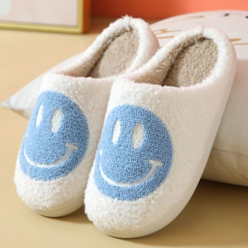 CloudHug kényelmes téli papucs — smiley-motívummal, vastag szilikontalppal