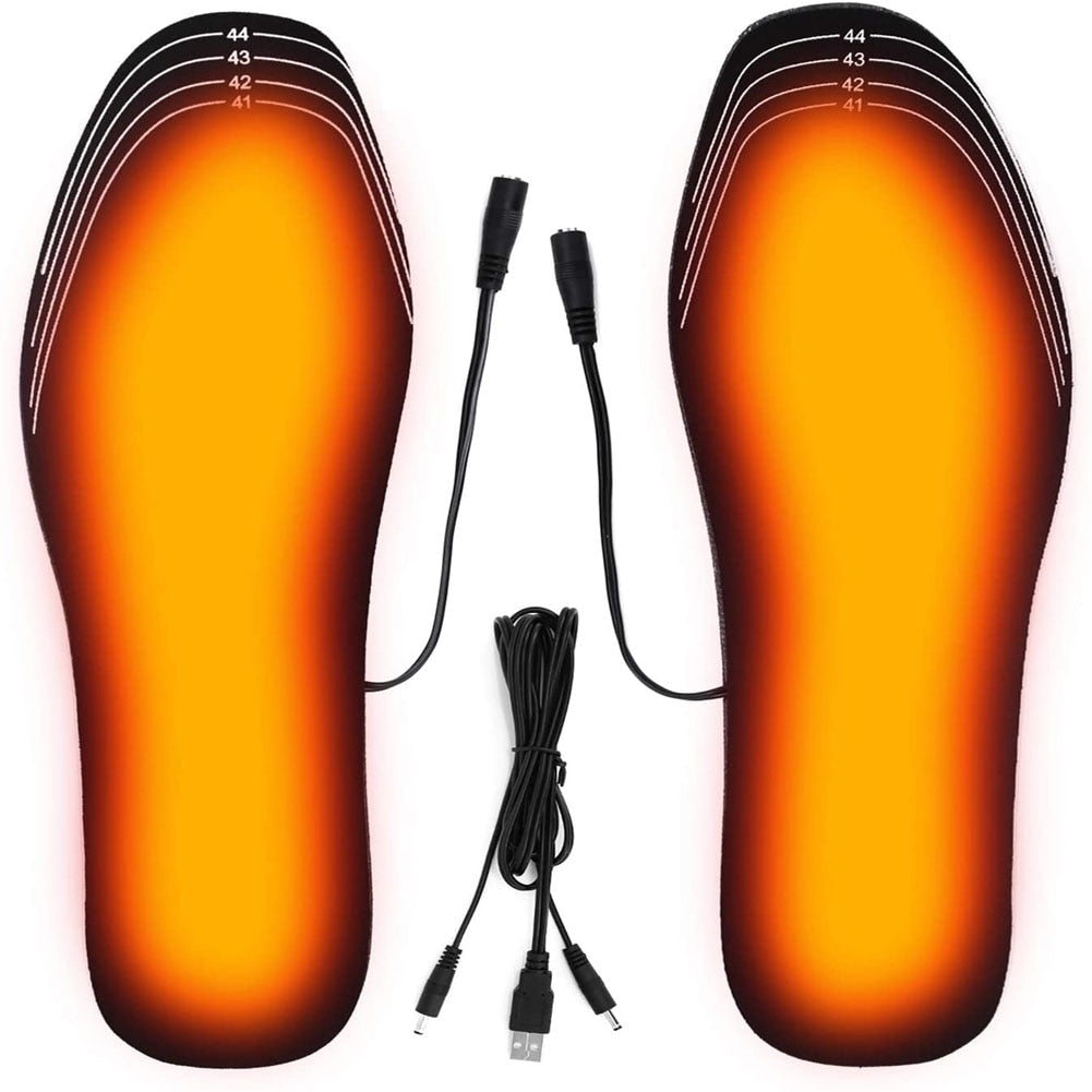 Rechargeable Heated Insoles With USB Power And Adjustable Temperature For Warm Feet