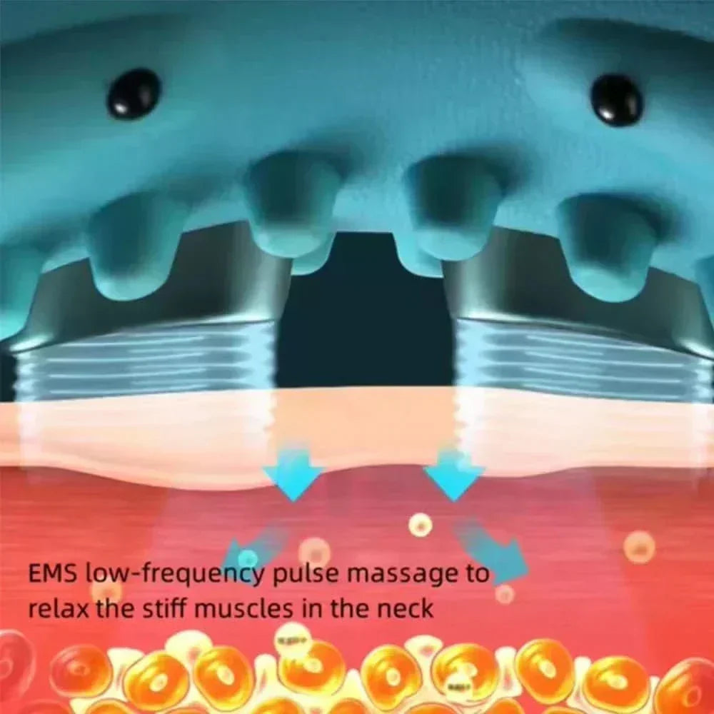 NovaRelief 颈部按摩器——可调节舒适模式、EMS 与穴位按压牵引