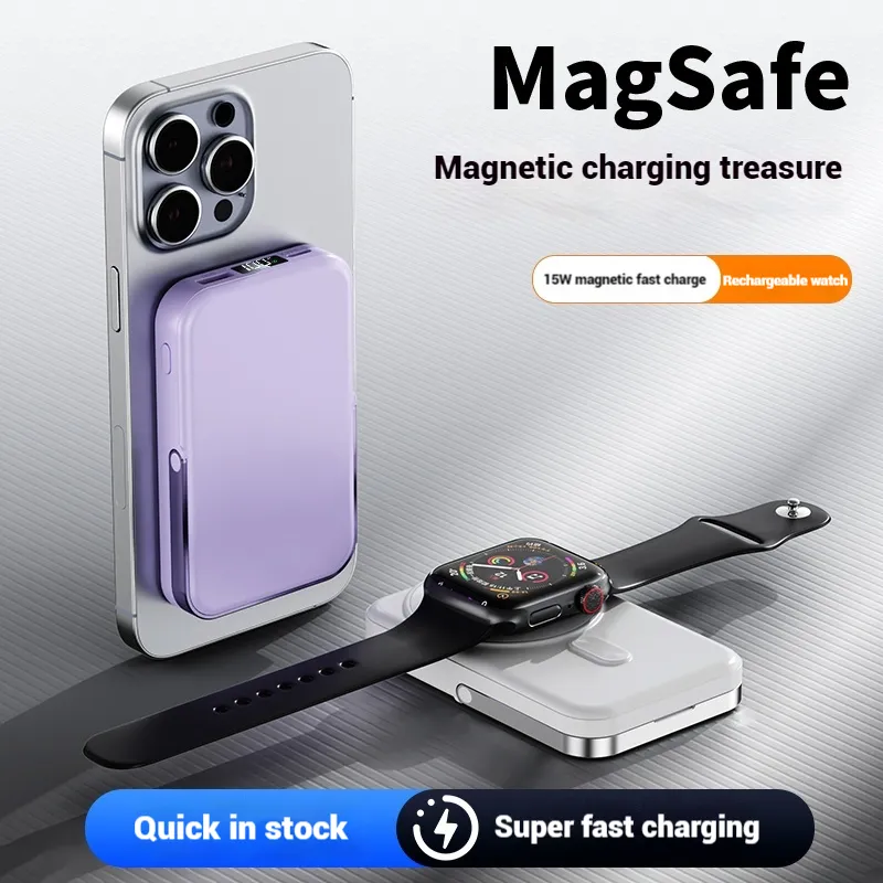 Portable Power Bank — Foldable Kickstand, Digital Display, Slim Profile Design
