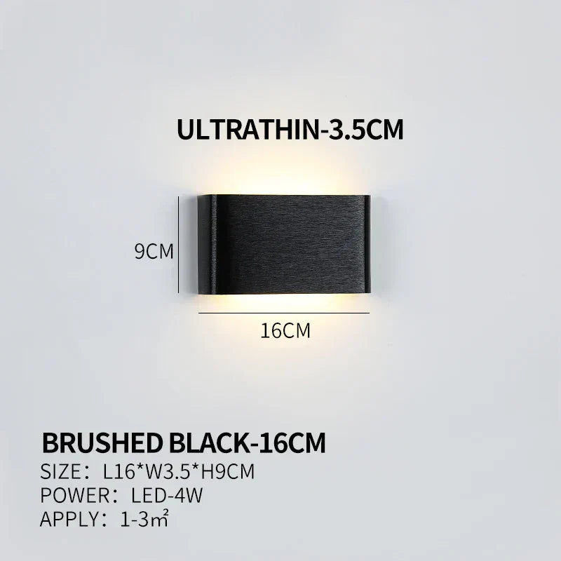 APHRODITE Ultra-Thin Aluminum LED Wall Lamp With Acrylic Shade