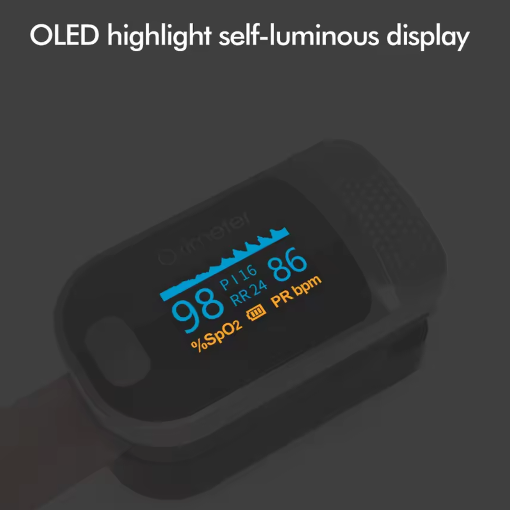 Hordozható pulzoximéter — OLED-kijelzős véroxigénszint-monitor