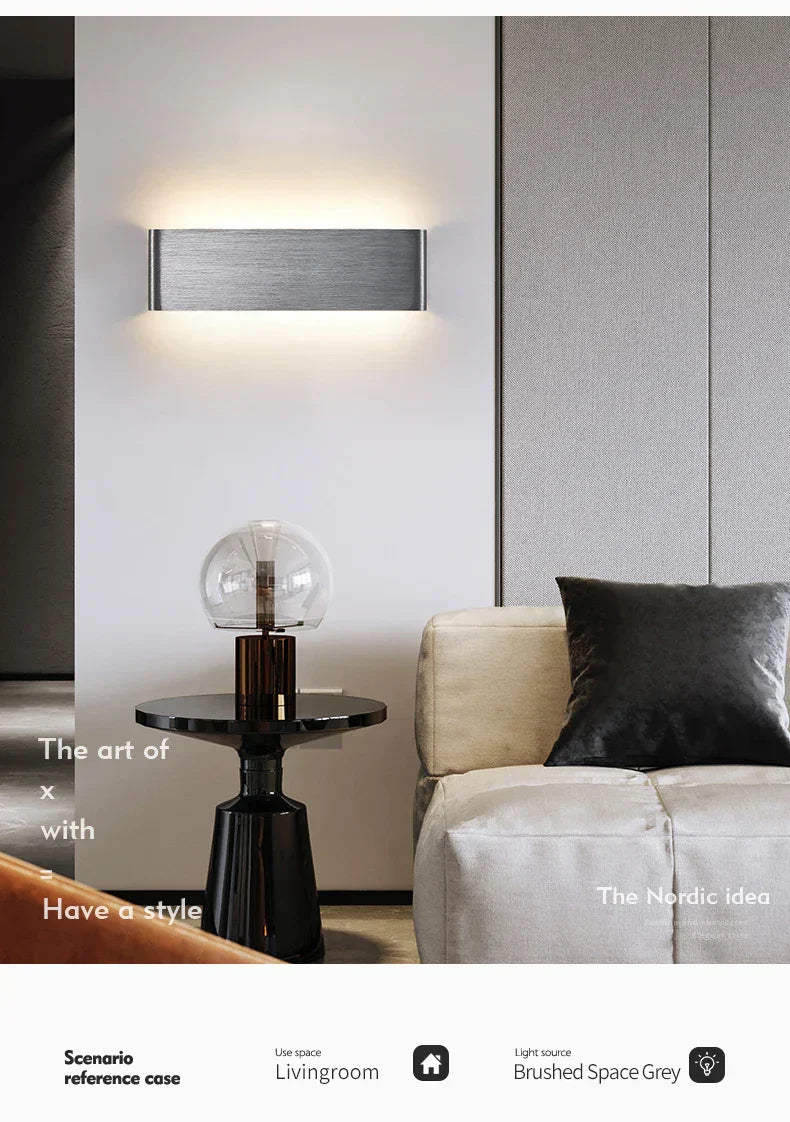 APHRODITE Ultra-Thin Aluminum LED Wall Lamp With Acrylic Shade