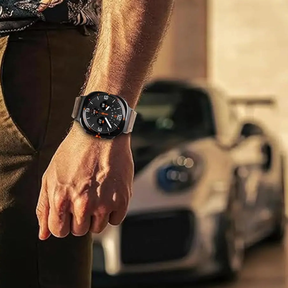 Heritage Collection Vintage Leather Strap For Samsung Watch Ultra — Adjustable Fit, Hand-Stitched Seam Detail
