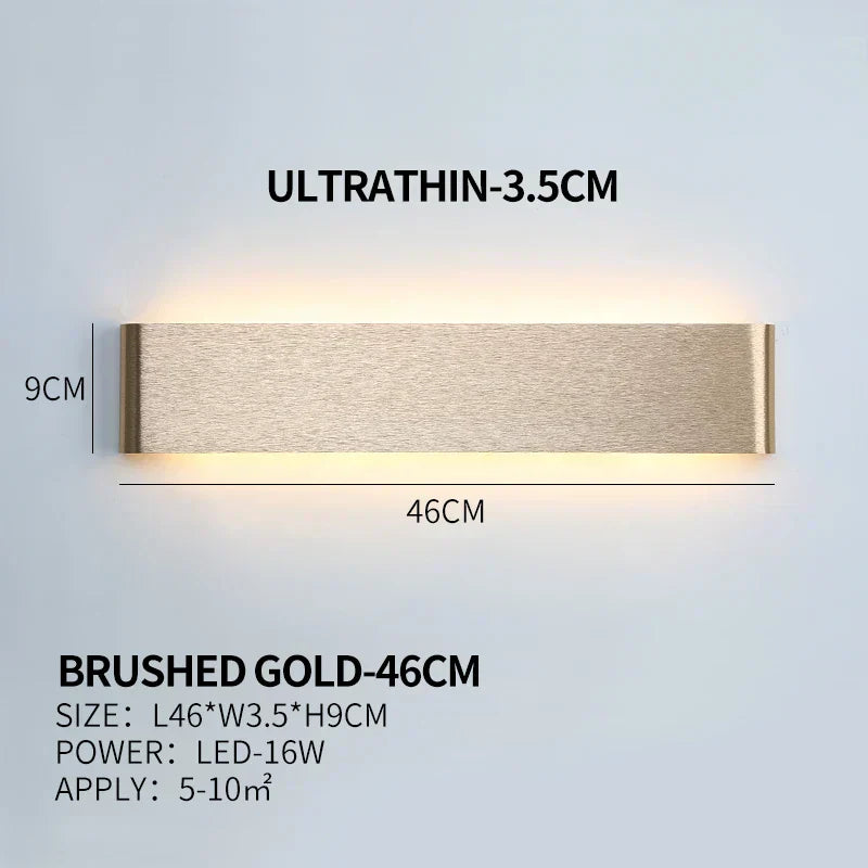 APHRODITE Ultra-Thin Aluminum LED Wall Lamp With Acrylic Shade