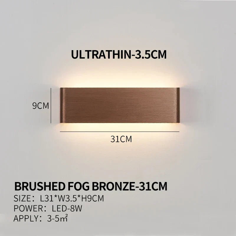 APHRODITE Ultra-Thin Aluminum LED Wall Lamp With Acrylic Shade