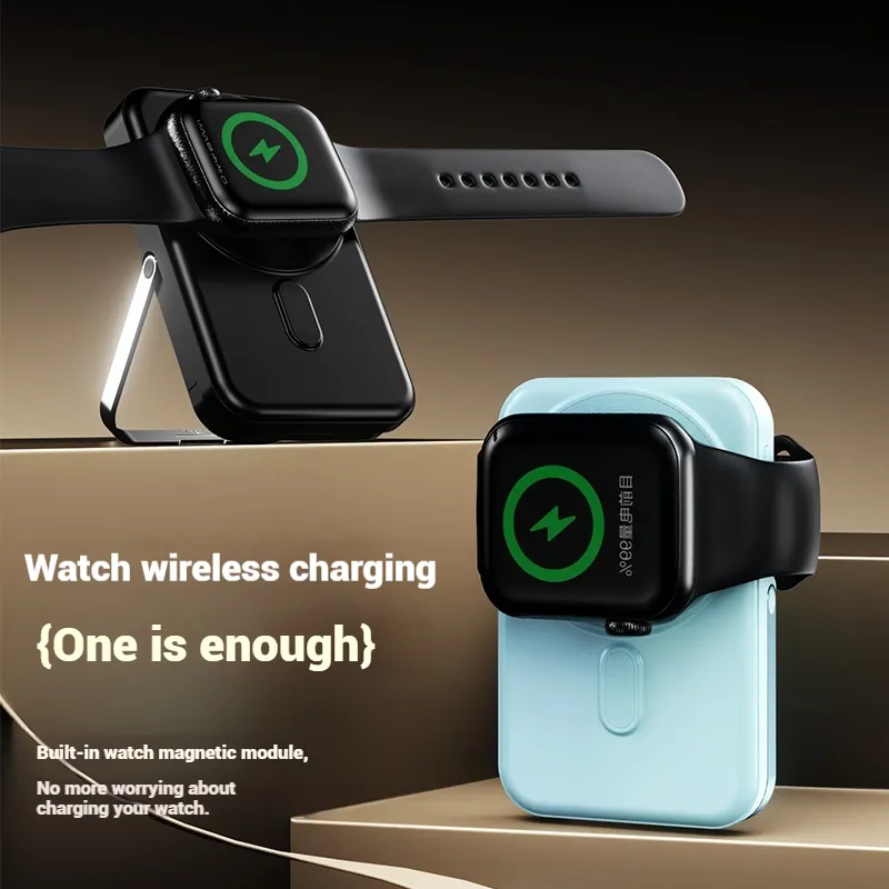 Portable Power Bank — Foldable Kickstand, Digital Display, Slim Profile Design
