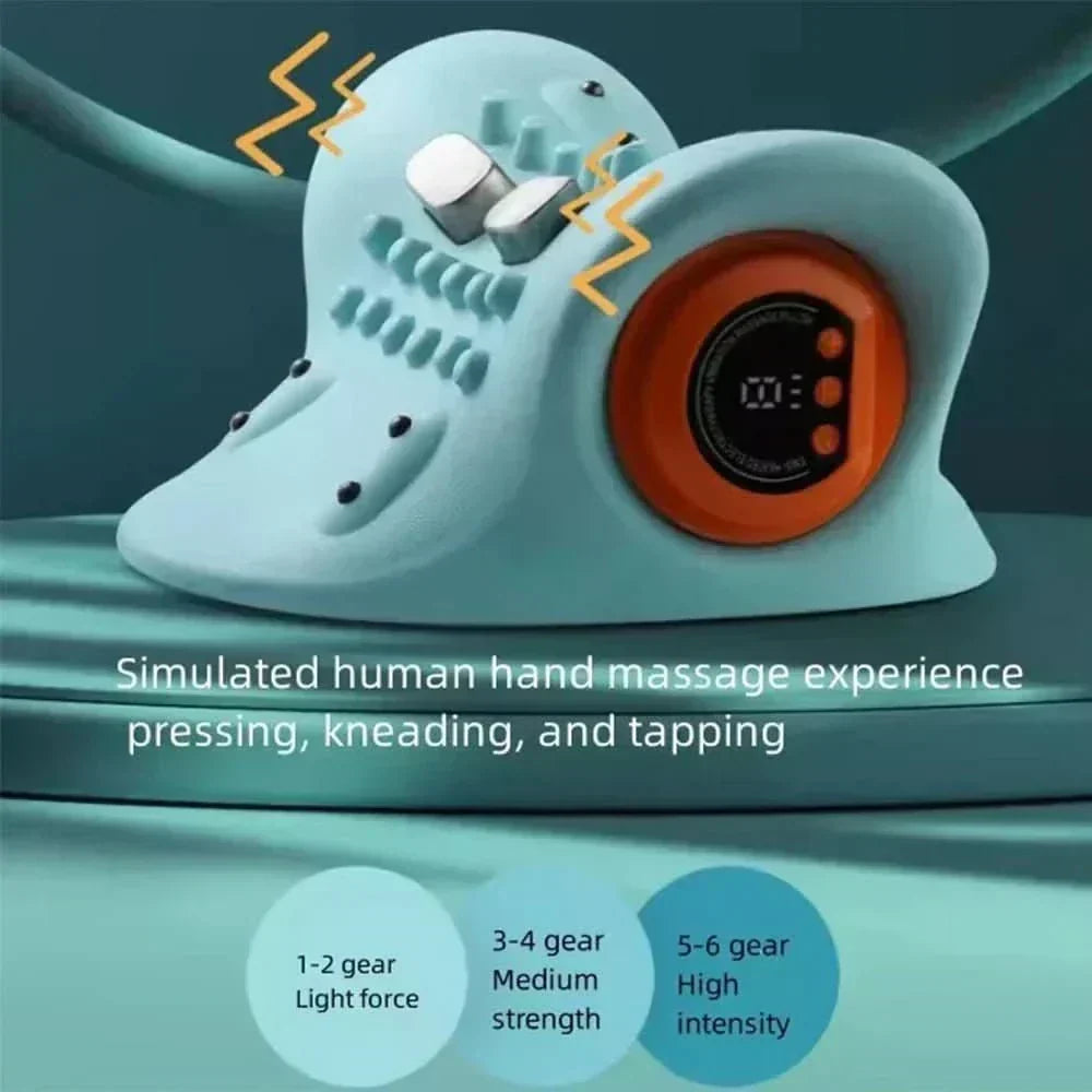 NovaRelief 颈部按摩器——可调节舒适模式、EMS 与穴位按压牵引