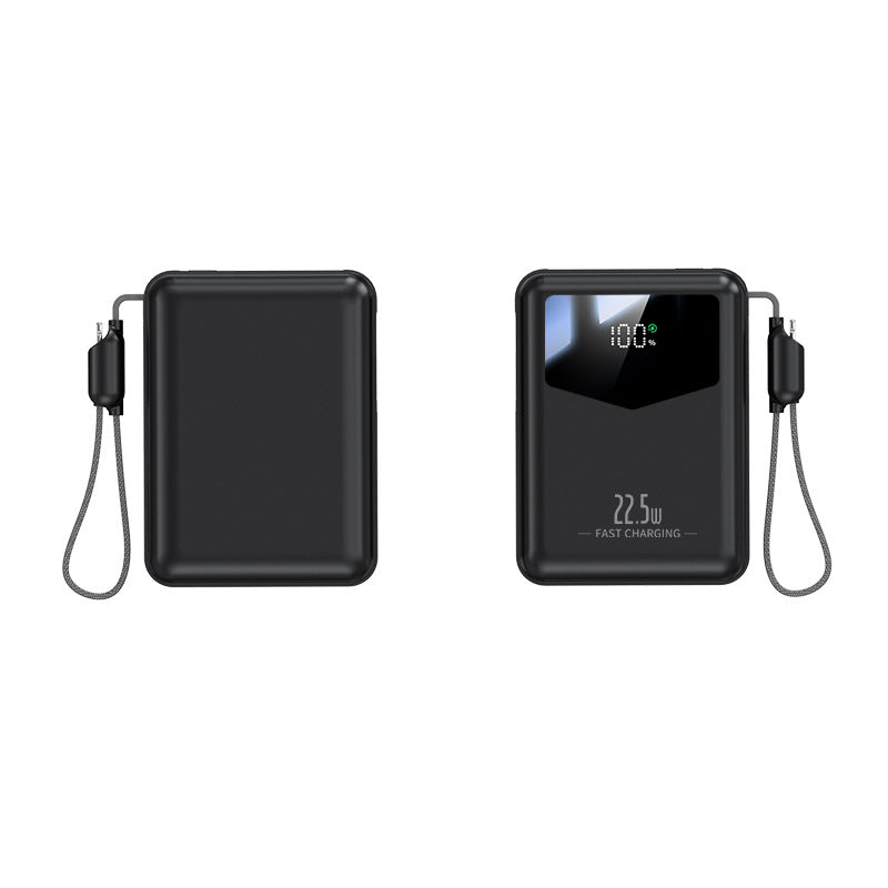22,5 W bærbar oplader — Powerbank med digitalt display og hurtig opladning
