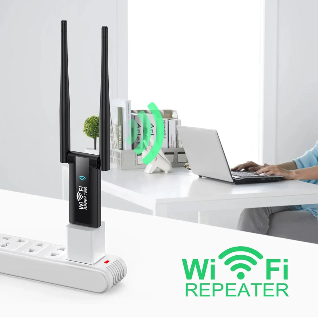 WiFi extender napájený přes USB — stabilní zesilovač signálu, rozšířené pokrytí