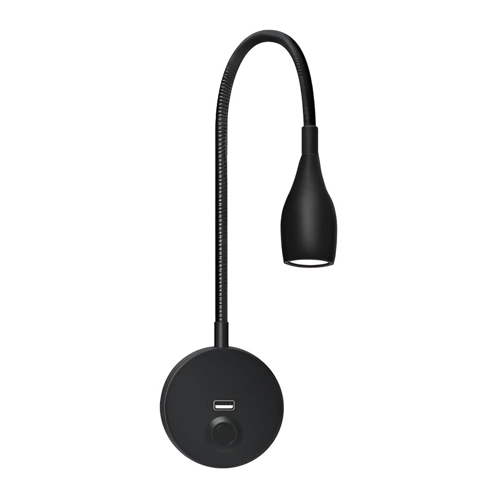LumaFlex Wall Reading Lamp With Flexible Neck And Touch Dimming For Energy Saving