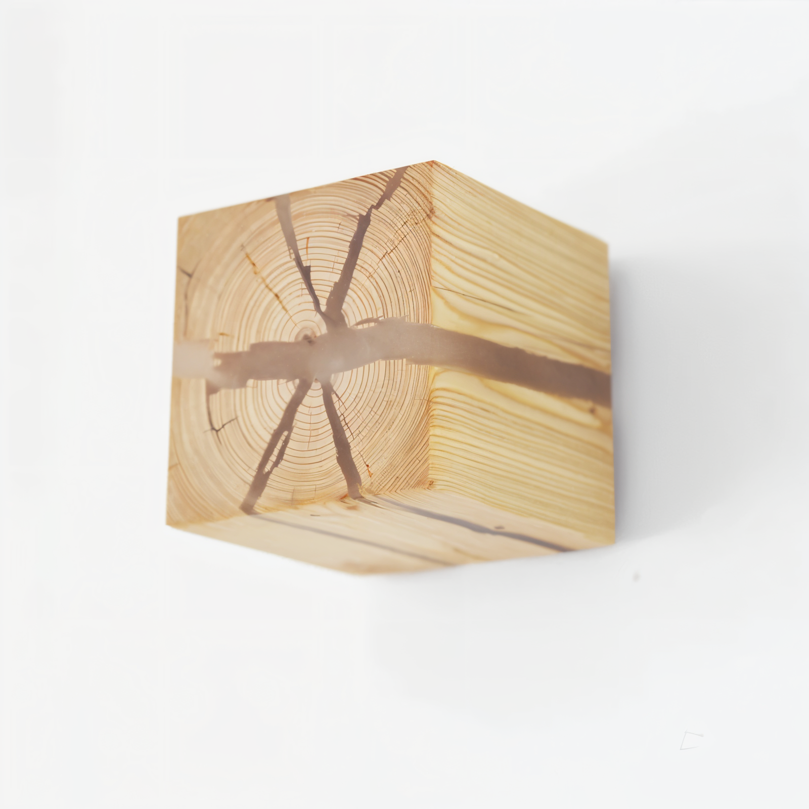 Solari Quad Crackle Wood Wall Light With Soft LED Glow For Warm Sculptural Charm