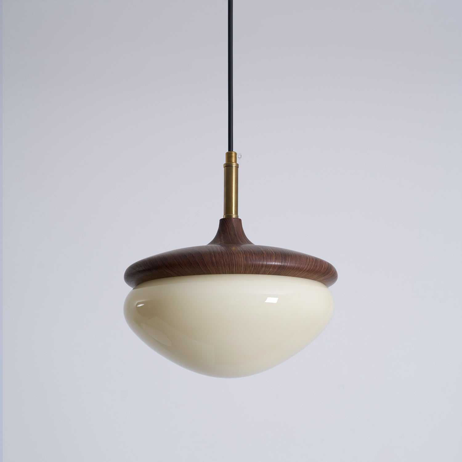 Vintage Pendant Light With Metal And Glass In Beige Gold For Dining And Living Rooms
