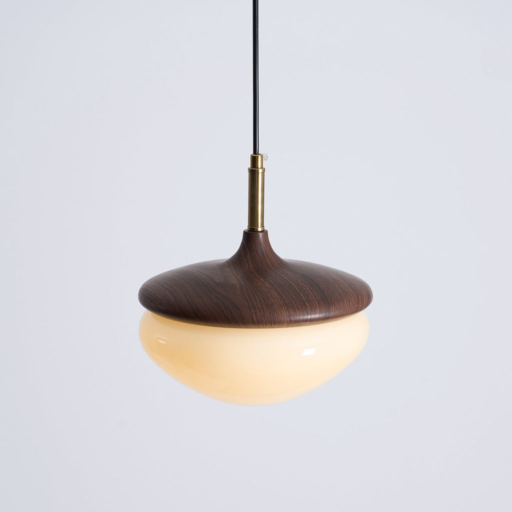 Vintage Pendant Light With Metal And Glass In Beige Gold For Dining And Living Rooms