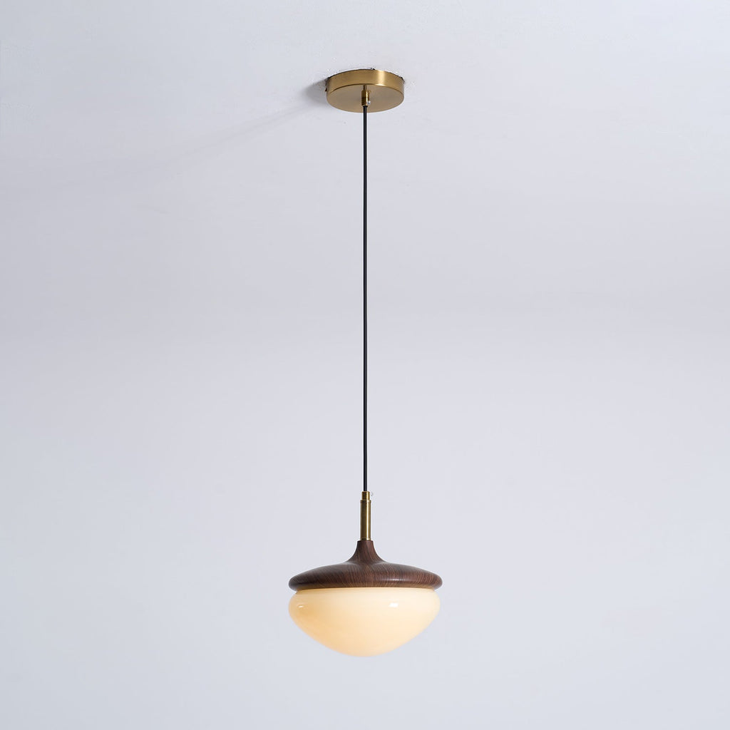Vintage Pendant Light With Metal And Glass In Beige Gold For Dining And Living Rooms