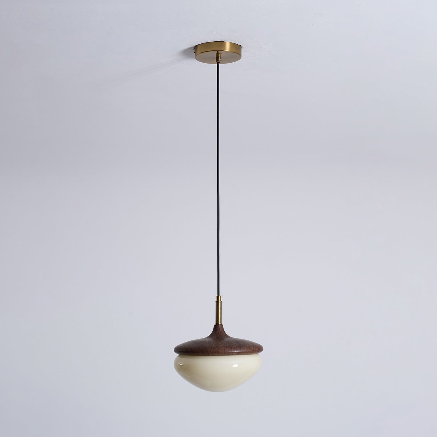 Vintage Pendant Light With Metal And Glass In Beige Gold For Dining And Living Rooms