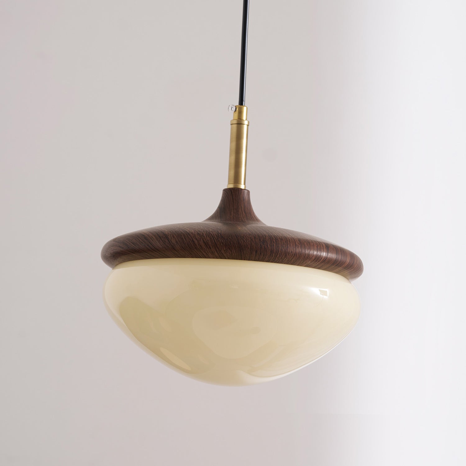 Vintage Pendant Light With Metal And Glass In Beige Gold For Dining And Living Rooms