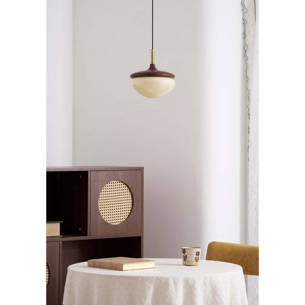 Vintage Pendant Light With Metal And Glass In Beige Gold For Dining And Living Rooms