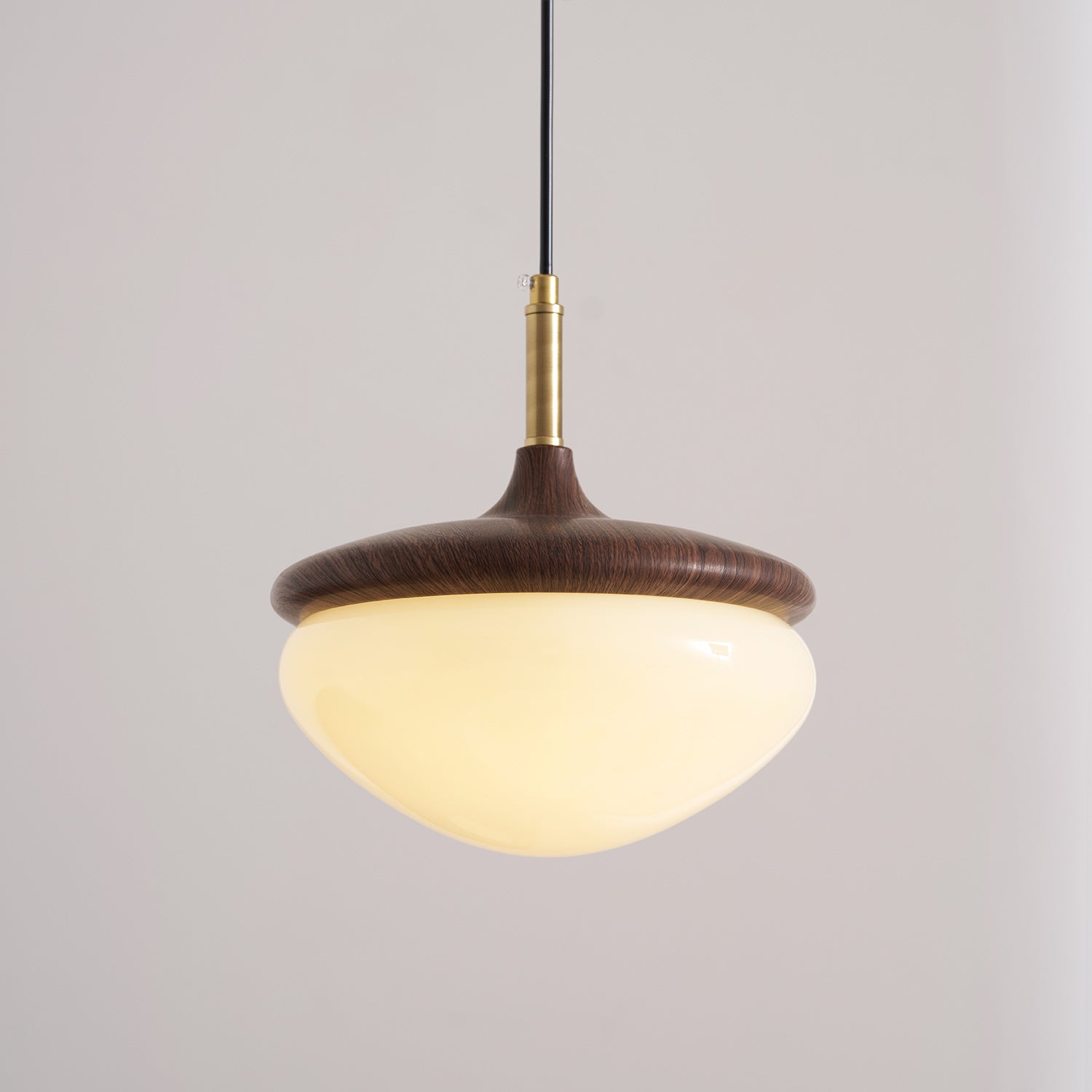 Vintage Pendant Light With Metal And Glass In Beige Gold For Dining And Living Rooms