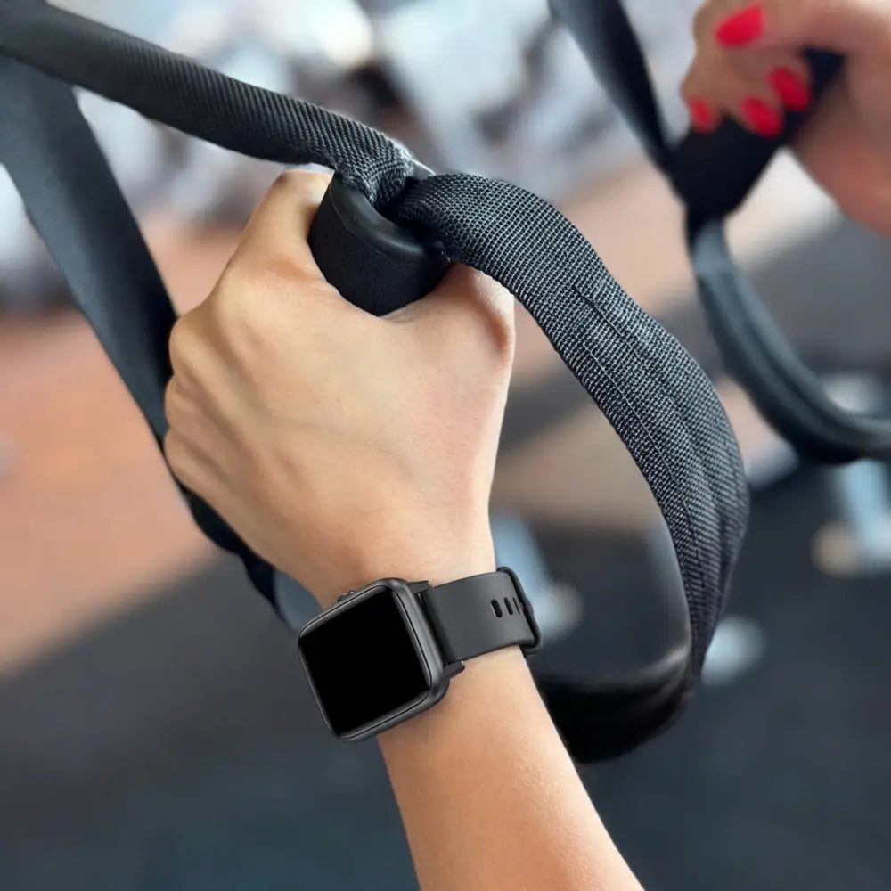ID205L sort silikoneudskiftningsrem til smartwatch